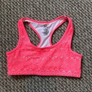 Justice Neon lace SPORTS BRA